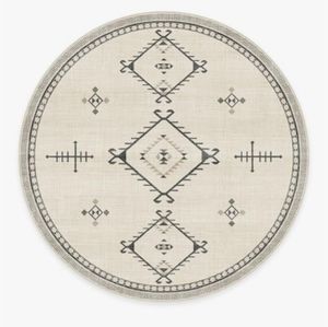 Ruggable 8’ round Demali Black and White